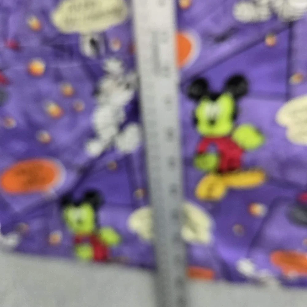 Disney Women Scrub Top‎ 2X Purple Graphic Print Mickey Mouse Halloween Logo